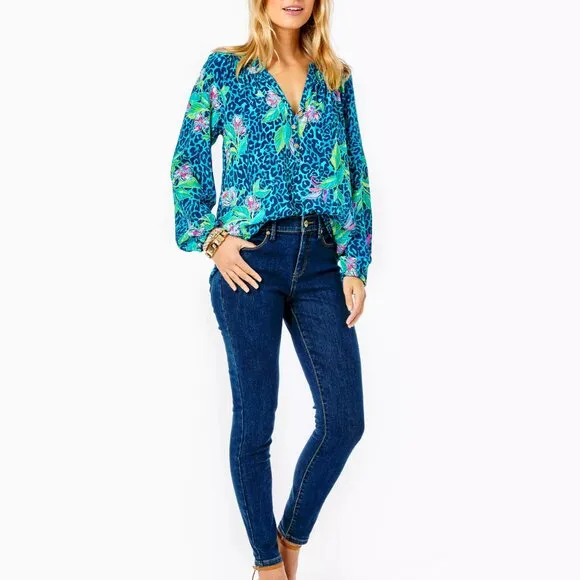 Lilly Pulitzer Eagan Hi-Rise Super Skinny Jeans authentic ankle fit size 10. NWT