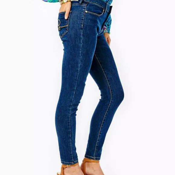 Lilly Pulitzer Eagan Hi-Rise Super Skinny Jeans authentic ankle fit size 10. NWT