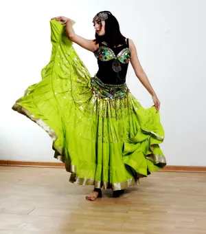 Lime Green banarsi skirt WLS