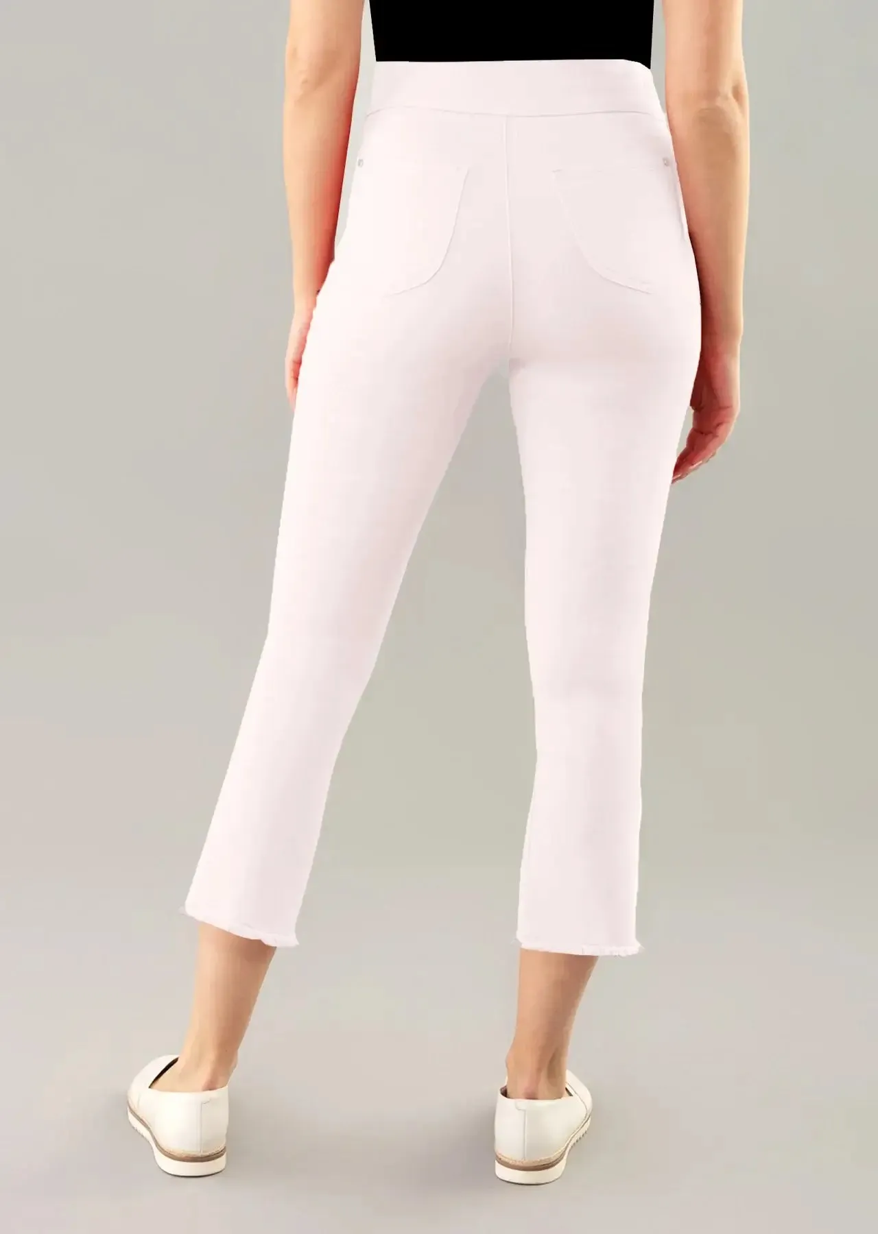 Lisette White Jeans with Fringe Detail