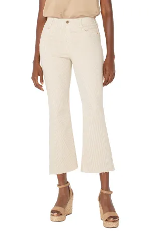 Liverpool Cappuccino Stripe Gia Glider® Crop Flare Jean
