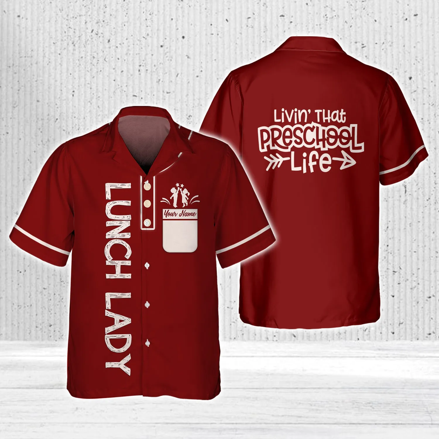 Livin' That Preschool Life-Personalized Shirt - Gift For Teacher Graphic Design 3D Printed Shirts