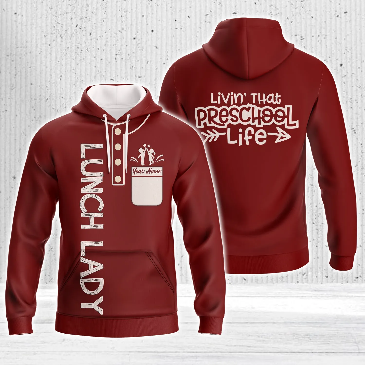 Livin' That Preschool Life-Personalized Shirt - Gift For Teacher Graphic Design 3D Printed Shirts