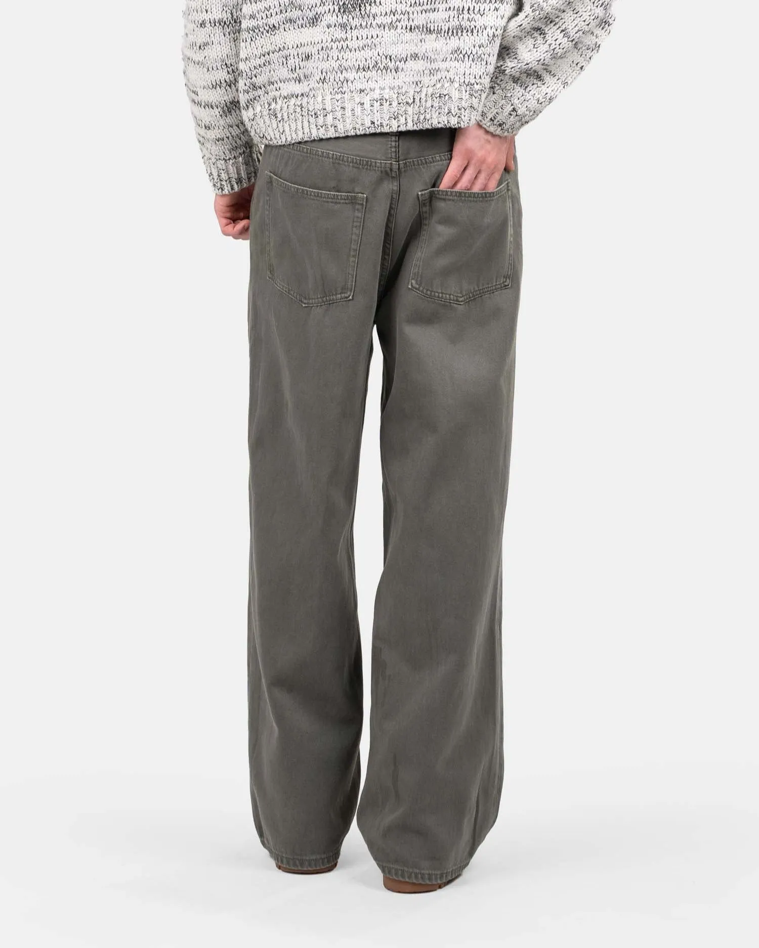 Loose Fit Denim Jeans Khaki