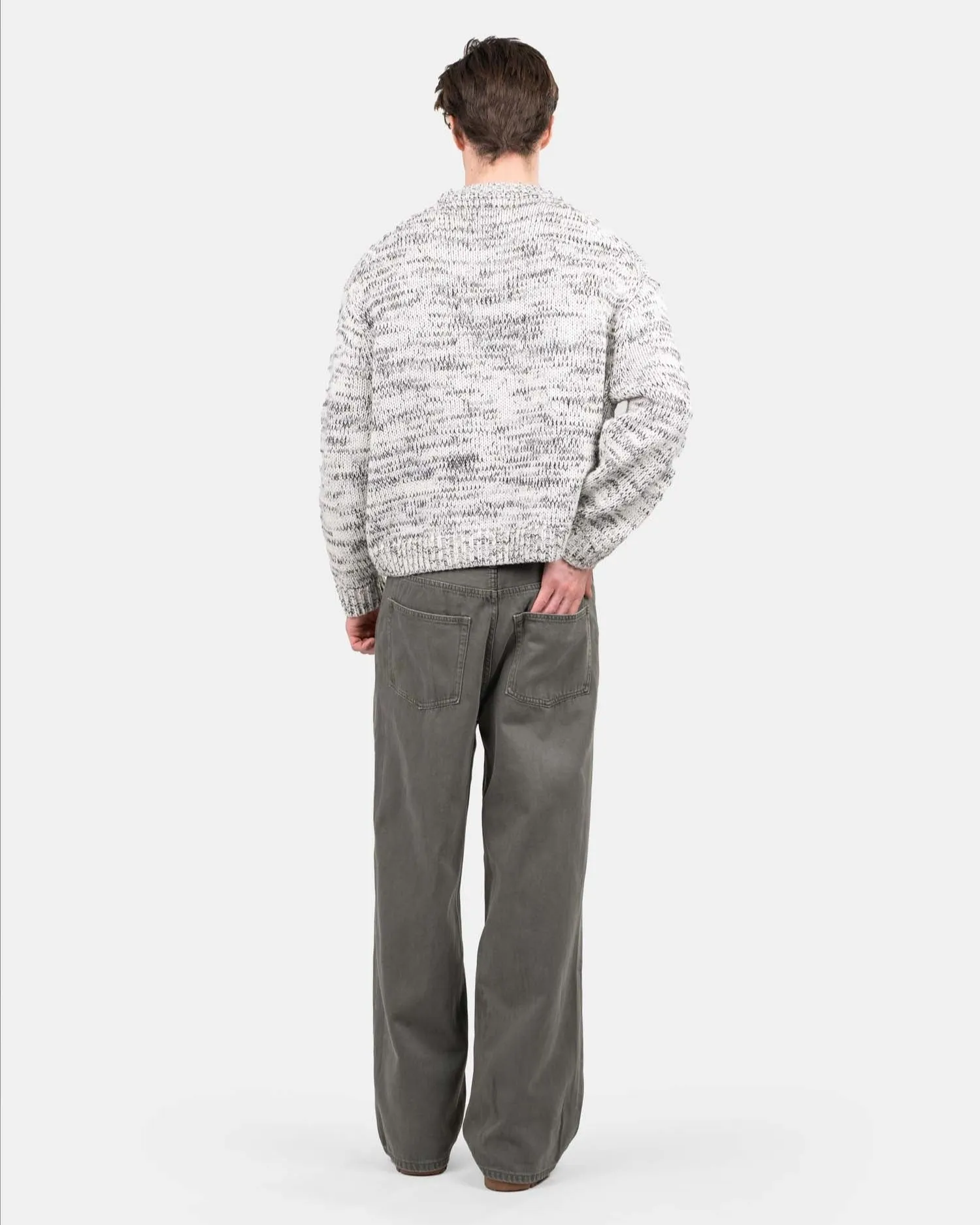 Loose Fit Denim Jeans Khaki