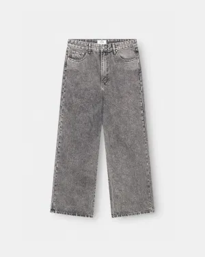 Loose Fit Denim Jeans Washed Grey