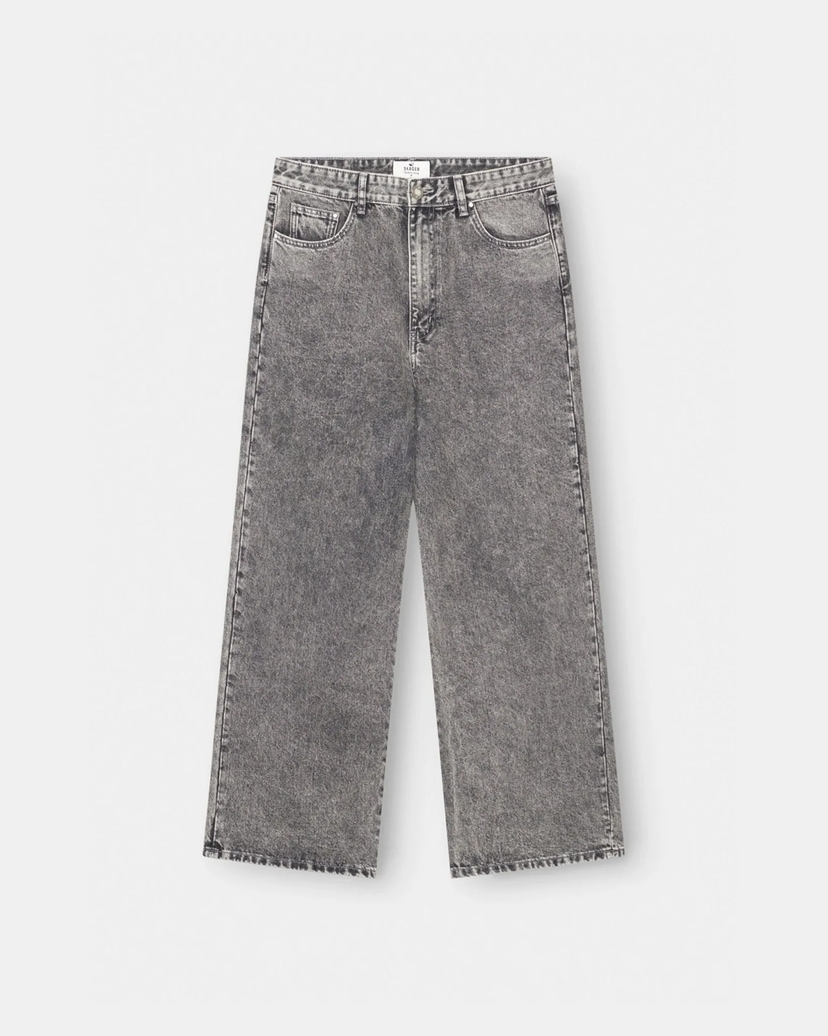 Loose Fit Denim Jeans Washed Grey