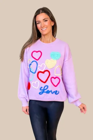 Love Tinsel Sweater - Lavender - SALE