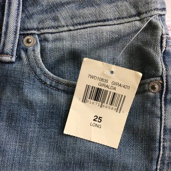 Lucky Brand Lolita Boot Cut Mid Rise Curvy Fit Denim Blue Jeans - Size 0/25 Long
