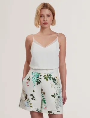 Lulea Chiffon Insert Cami Top Ivory