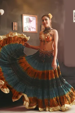 Lurex multi skirt with gold Padma border WLS