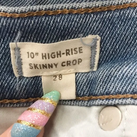 Madewell 10&quot; High-Rise Skinny Crop Jeans size 28 NWOT