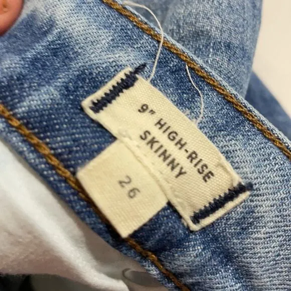 Madewell 9&quot; High Rise Skinny Jeans Size 26