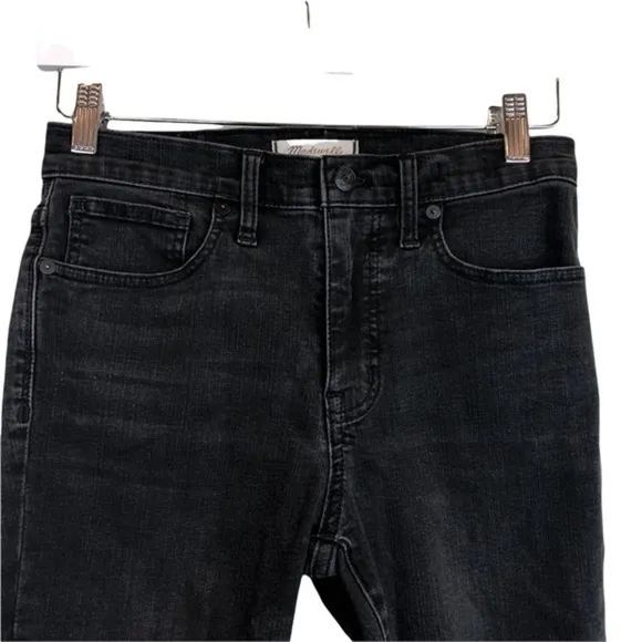 Madewell Black 9&quot; High Rise Skinny Denim Jeans