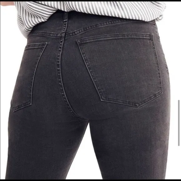 Madewell Black 9&quot; High Rise Skinny Denim Jeans