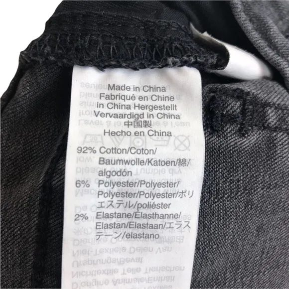 Madewell Black 9&quot; High Rise Skinny Denim Jeans