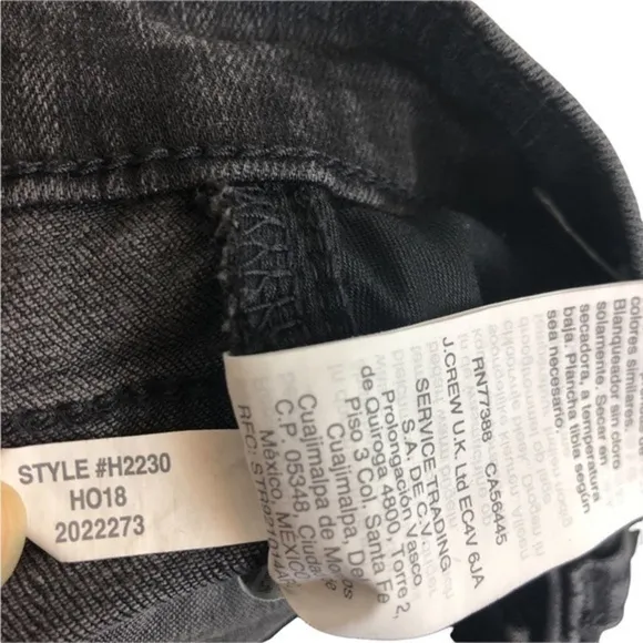 Madewell Black 9&quot; High Rise Skinny Denim Jeans