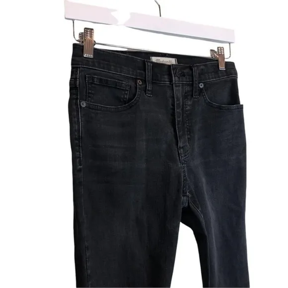 Madewell Black 9&quot; High Rise Skinny Denim Jeans
