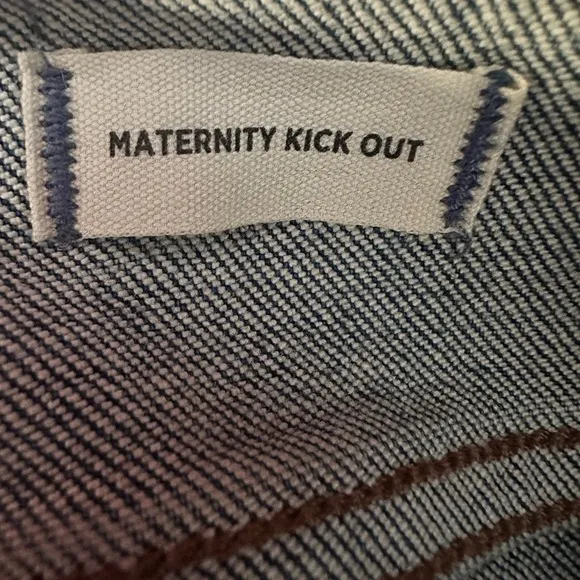 Madewell Over the Belly Kick Out Maternity Crop Women's Blue Jeans Size 28