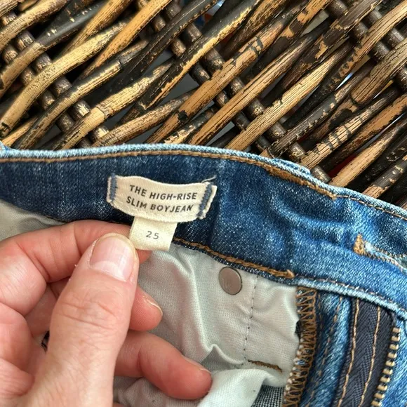 Madewell The Petite High-Rise Slim Boyjean Lita Wash: Step-Hem Edition size 25