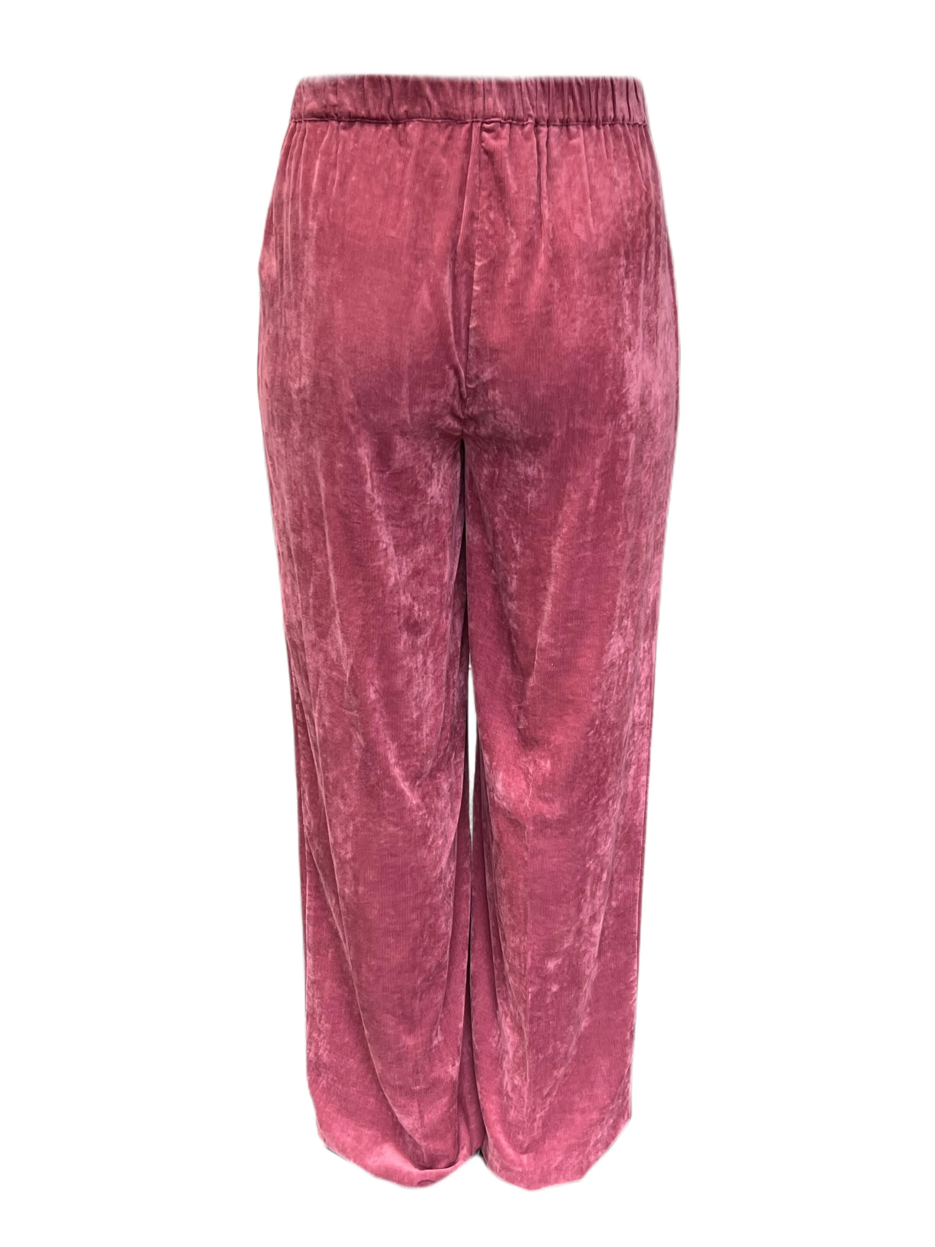 Marina Rinaldi Women's Fuxia Rabicco Velour Pants NWT