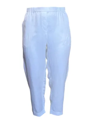 Marina Rinaldi Women's White Rendere Straight Pants NWT