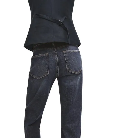Massimo Dutti Mid Waist Slim Cropped Fit Jeans Size 4