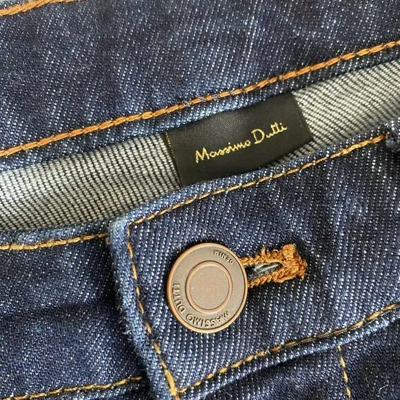 Massimo Dutti Mid Waist Slim Cropped Fit Jeans Size 4