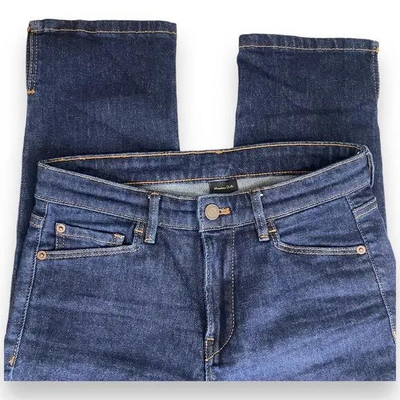 Massimo Dutti Mid Waist Slim Cropped Fit Jeans Size 4