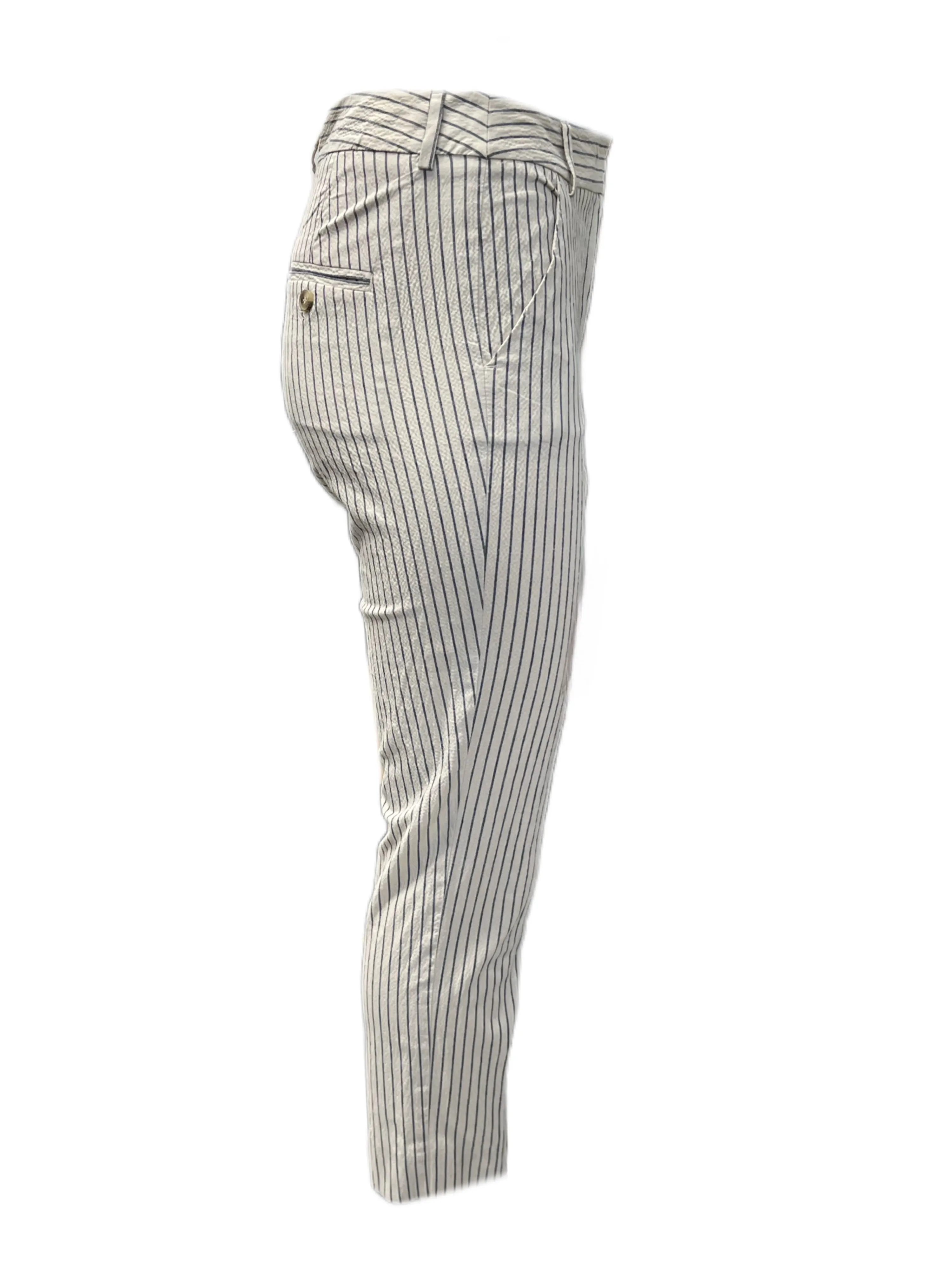 Max Mara Women's Beige Canasta Striped Pants Size 2 NWT