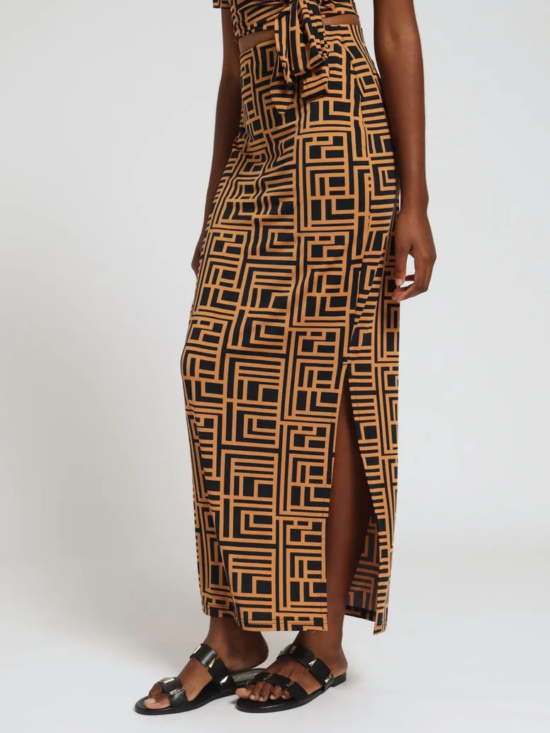 Maxi Slinky Skirt - Multi