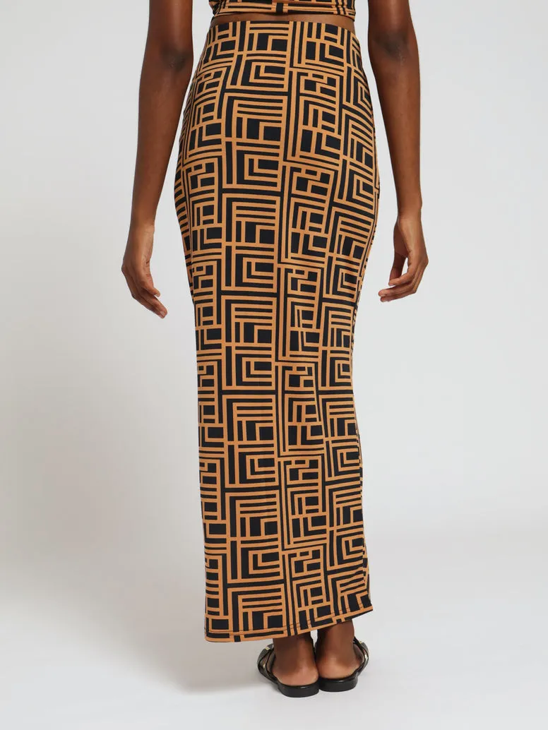 Maxi Slinky Skirt - Multi