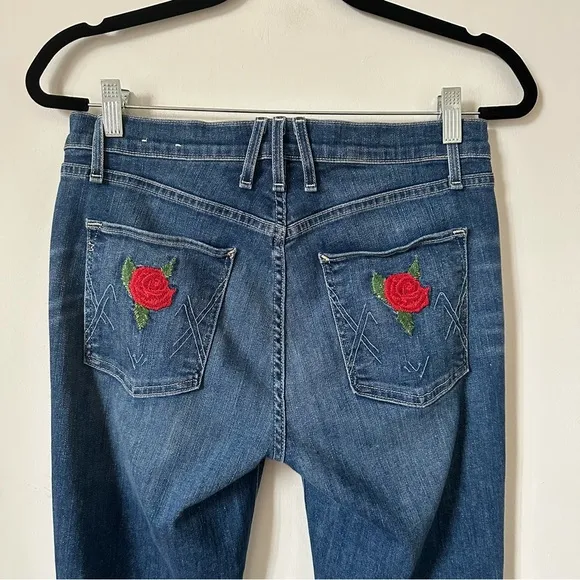 McGuire Newton Skinny Jeans Rosebud Embroidery Size 29