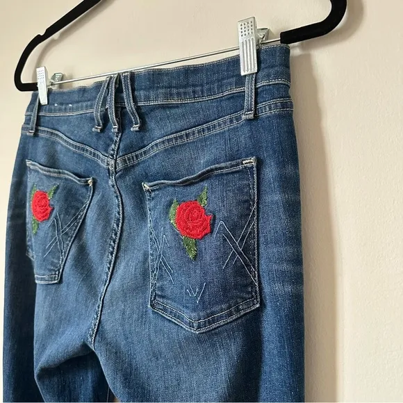 McGuire Newton Skinny Jeans Rosebud Embroidery Size 29