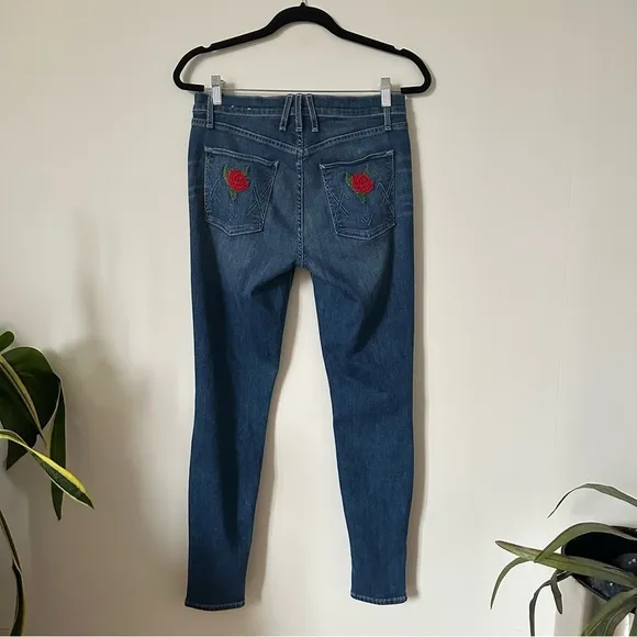 McGuire Newton Skinny Jeans Rosebud Embroidery Size 29