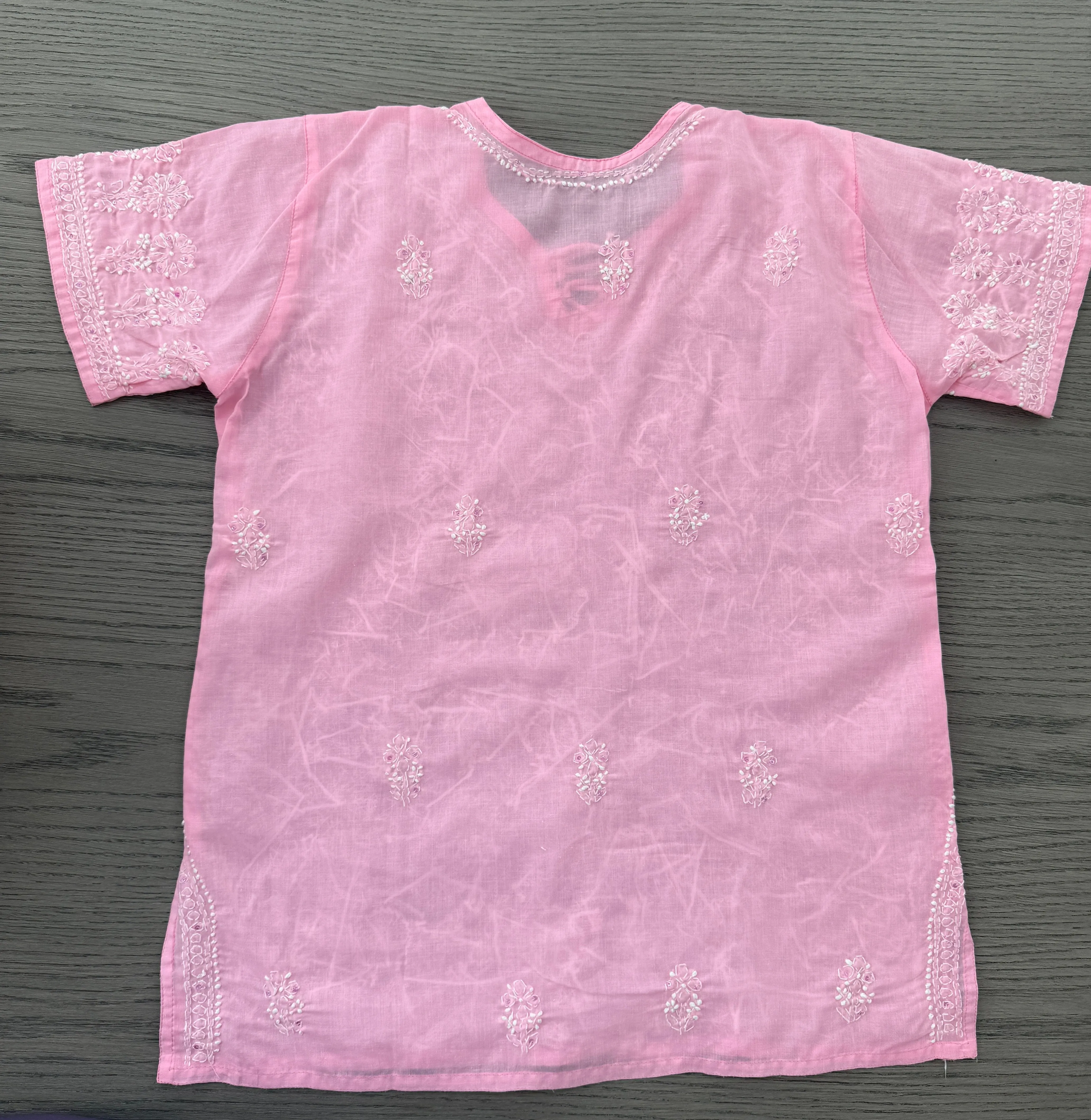 Megha Pink Chikankari kurta