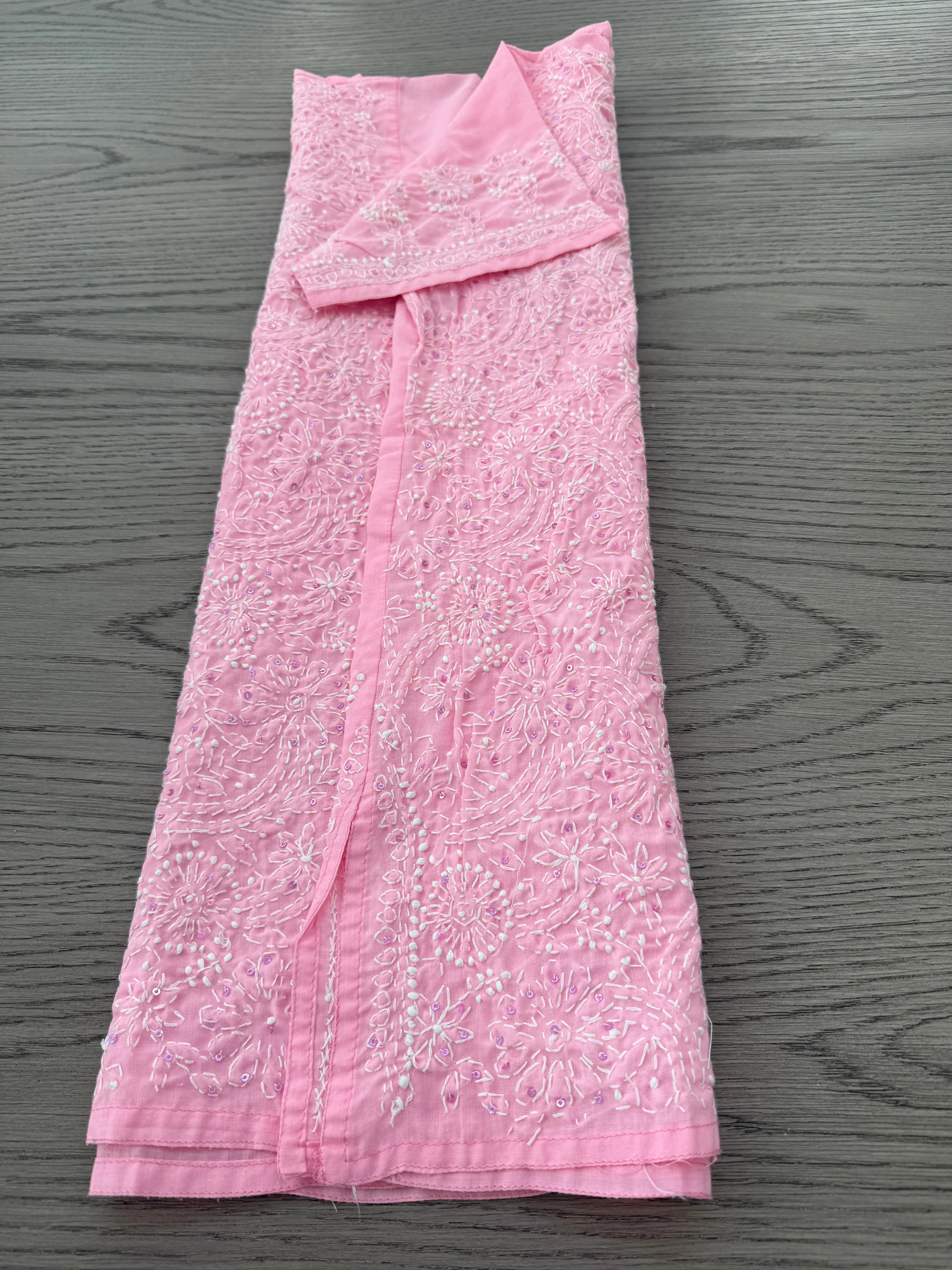 Megha Pink Chikankari kurta