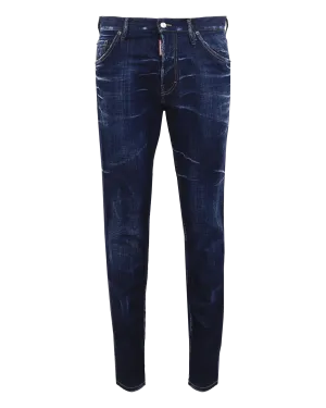 Men Dark Clean Wash Skater Blue