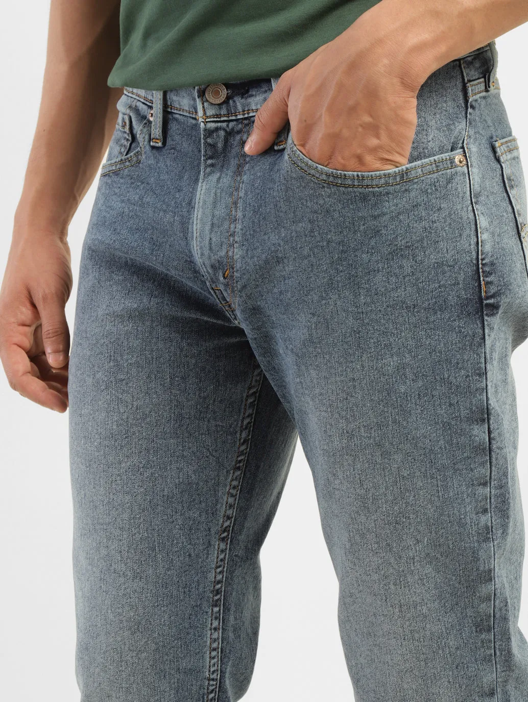 Men's 511 Blue Slim Fit Mid Rise Jeans