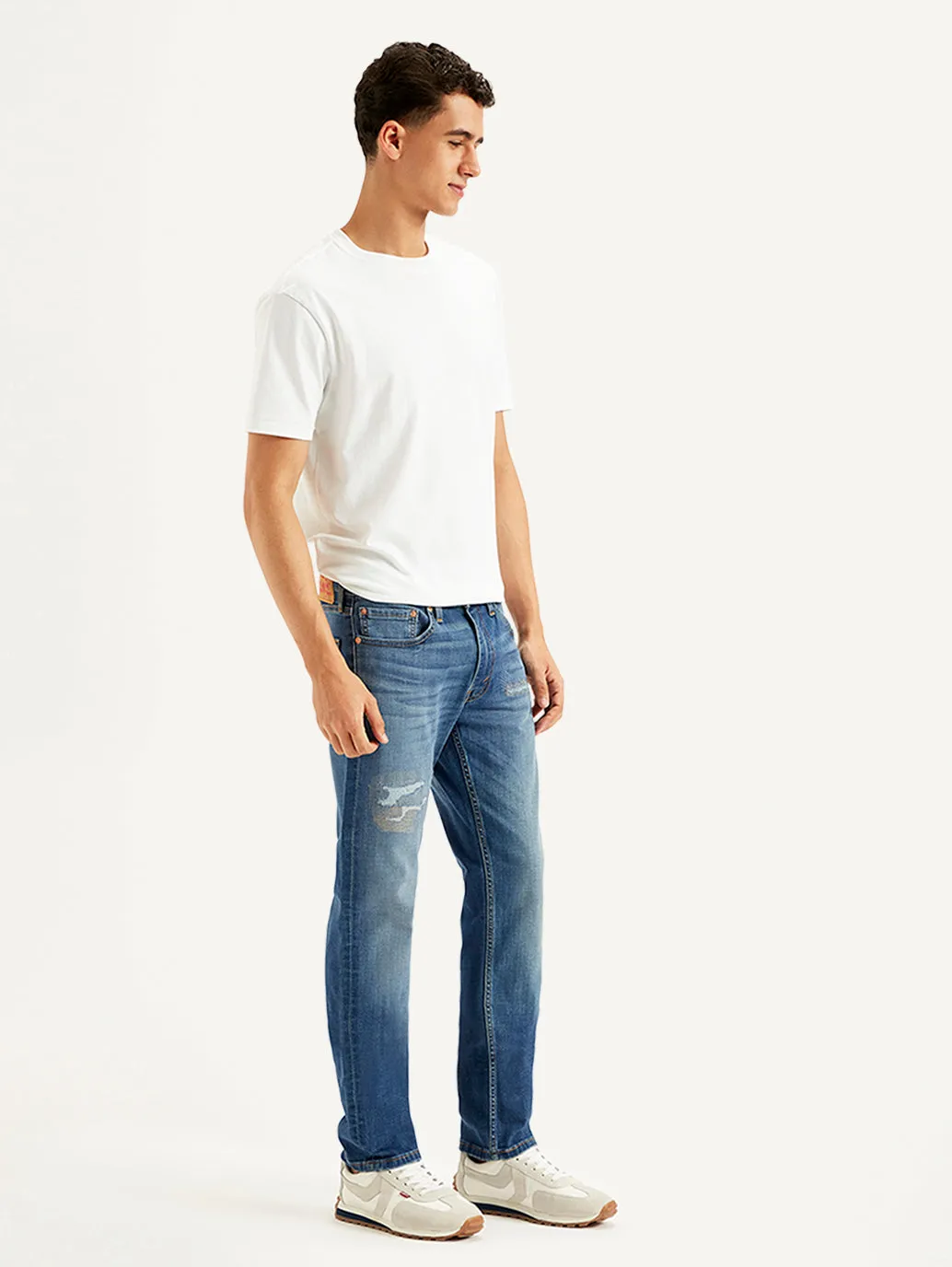 Men's 511 Blue Slim Fit Mid Rise Jeans