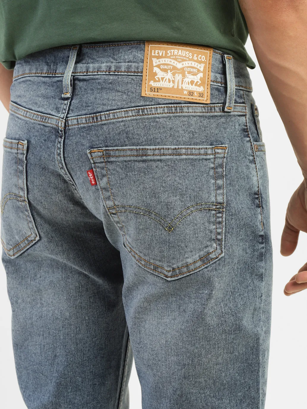 Men's 511 Blue Slim Fit Mid Rise Jeans