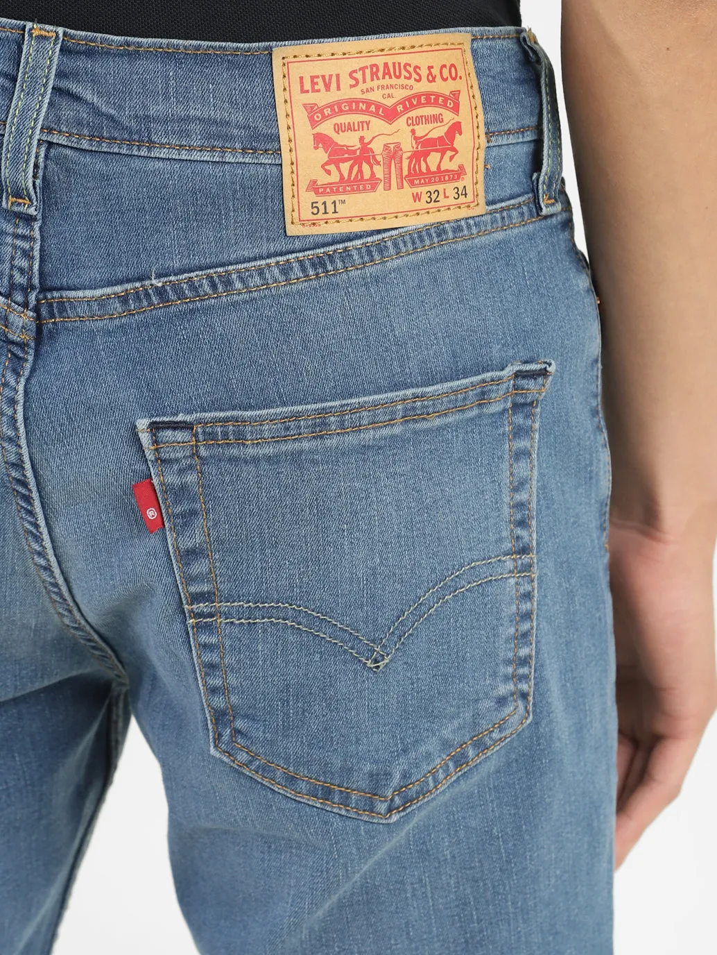 Men's 511 Blue Slim Fit Mid Rise Jeans