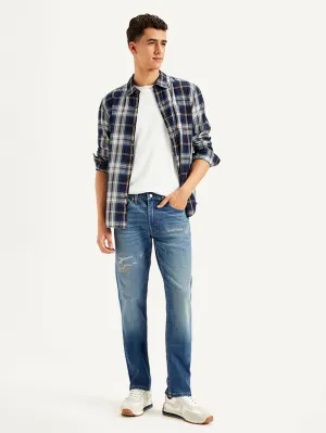 Men's 511 Blue Slim Fit Mid Rise Jeans