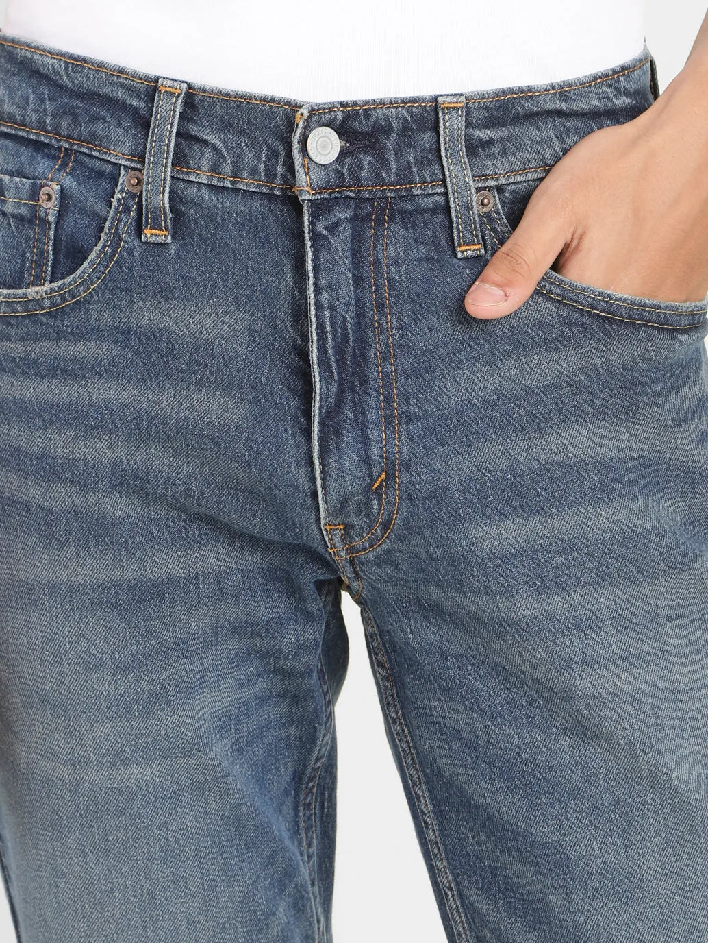 Men's 541 Blue Tapered Fit Mid Rise Jeans