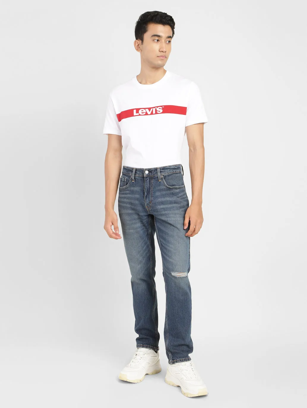 Men's 541 Blue Tapered Fit Mid Rise Jeans