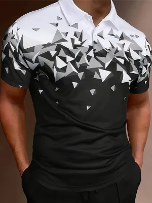 Men's geometric color-blocked Edward shirt
