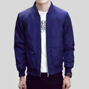 Men's Jacket Fashion Long Sleeve Male Coats Slim Fit Solid Casual