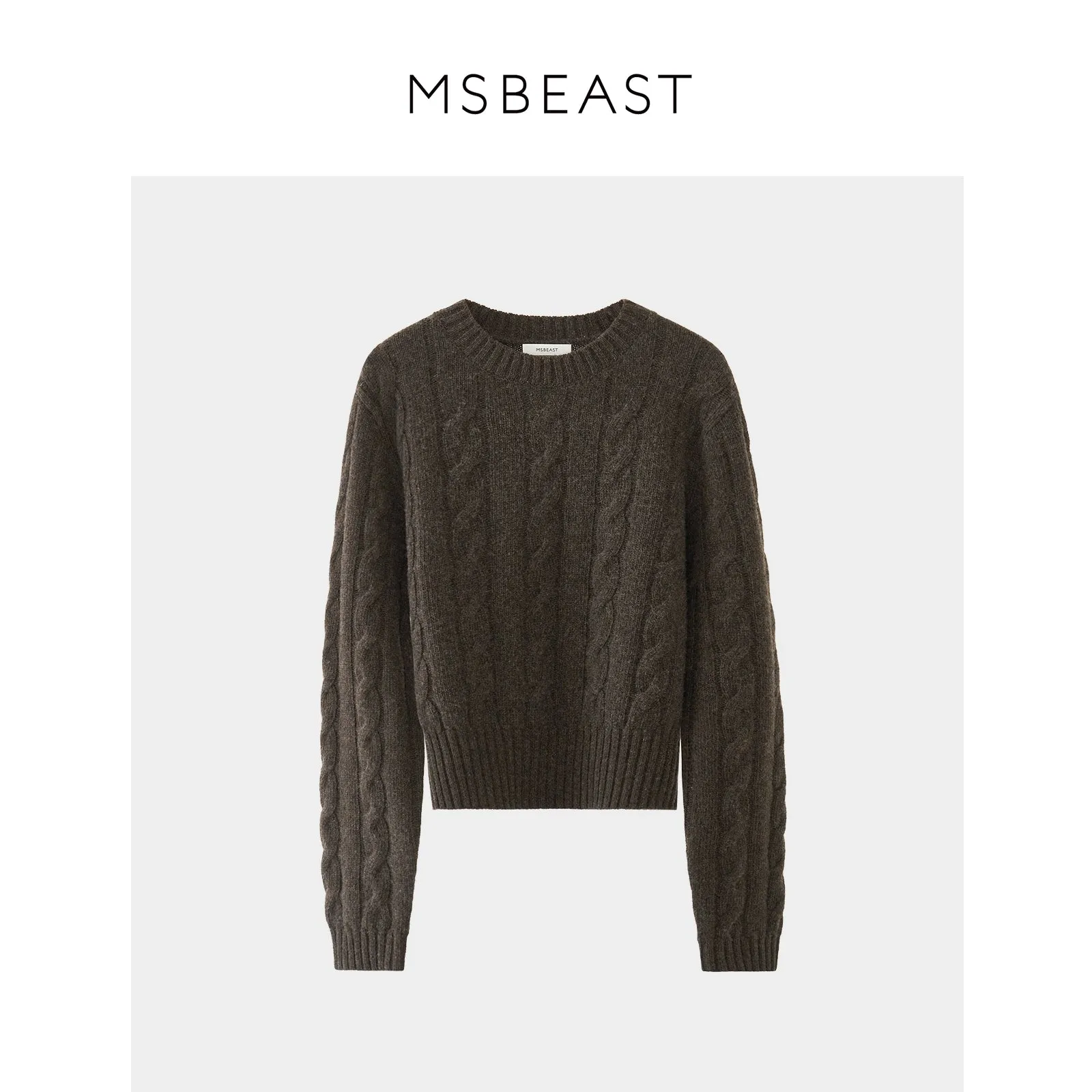 Merino Wool Cable Knit Sweater