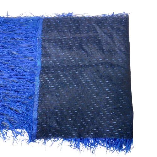 Metallic Faux Fur Tinsel Ostrich Feather Fabric