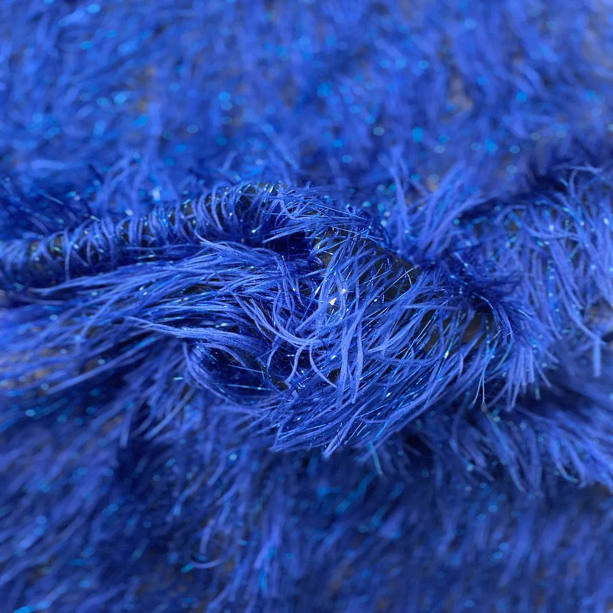 Metallic Faux Fur Tinsel Ostrich Feather Fabric